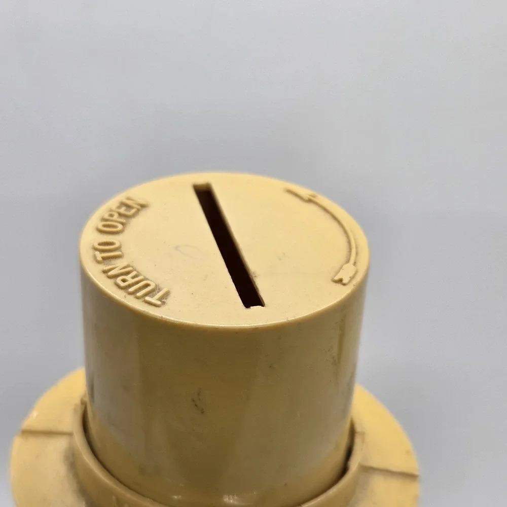 VTG Mr. Peanut Planters Nut Plastic Coin‎ Bank Tan Top Hat Cane Promo 8.5
